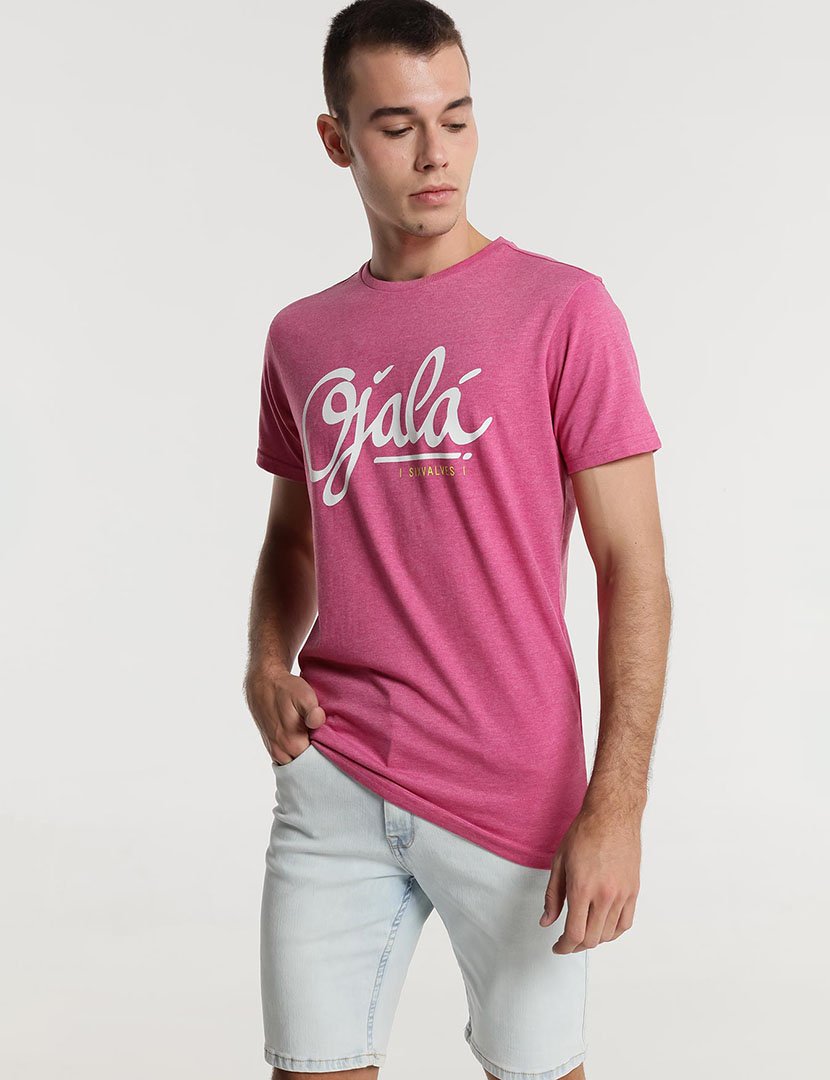 T-Shirt Homem Rosa