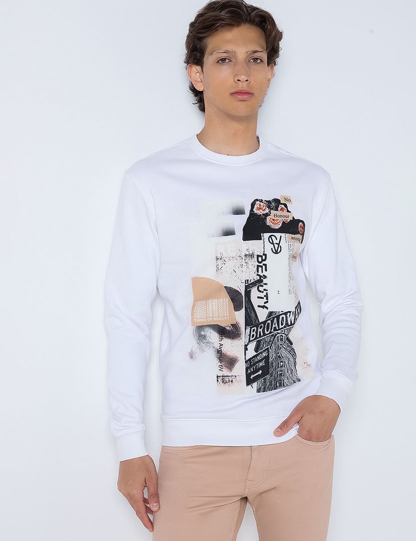 Sweatshirt Homem Branco