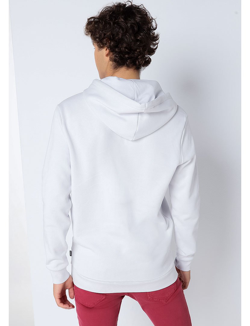 Sweatshirt com Capuz Homem Cinzento