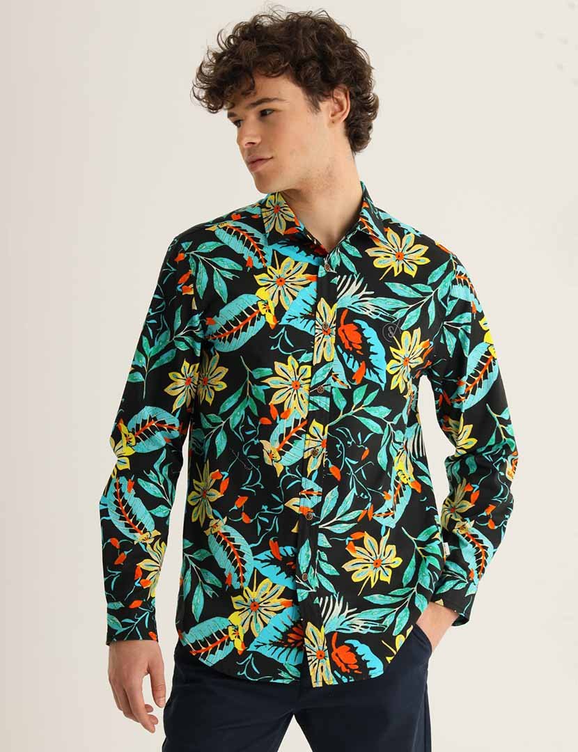 Camisa Homem Estampado Multicolorido