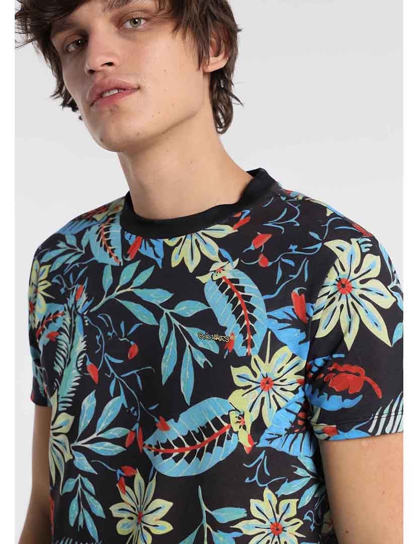 T-Shirt Homem Estampado Multicolorido