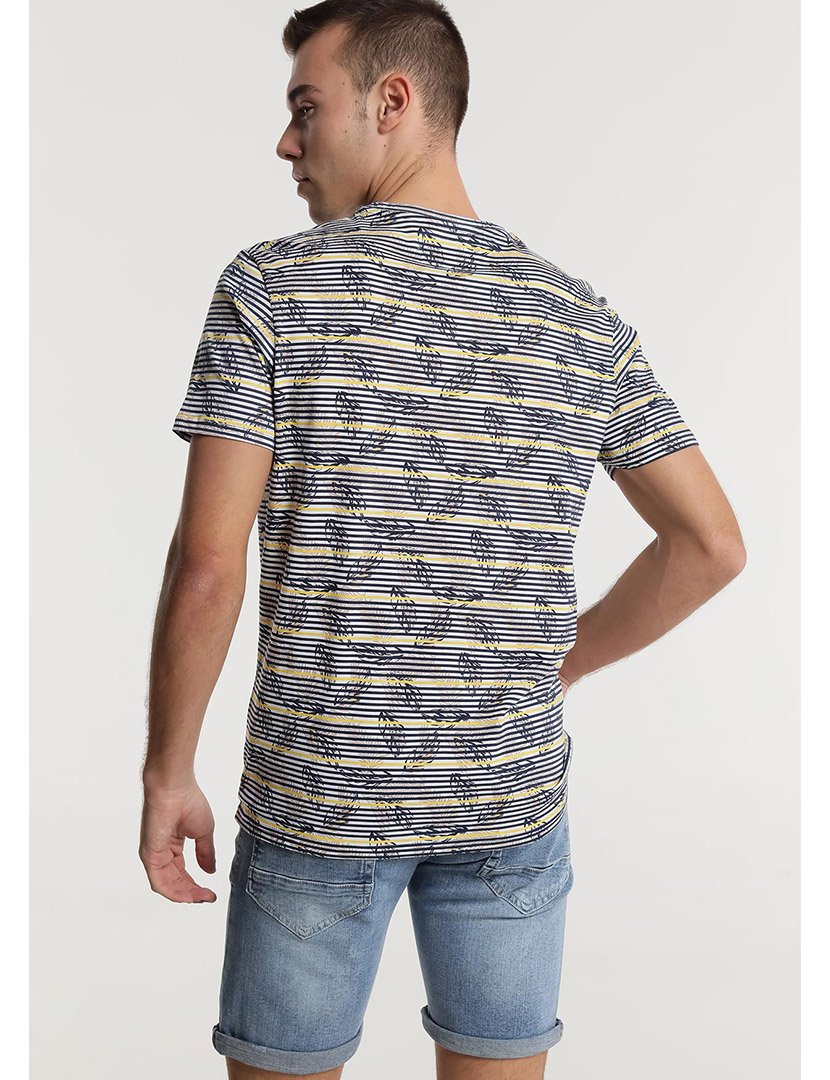 T-Shirt Homem Estampado Multicolorido