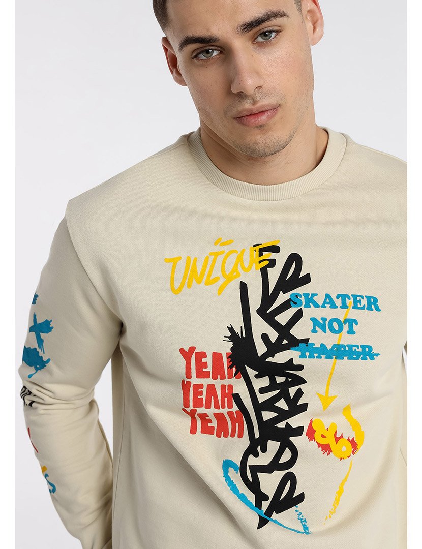 Men's Beige Sweatshirt