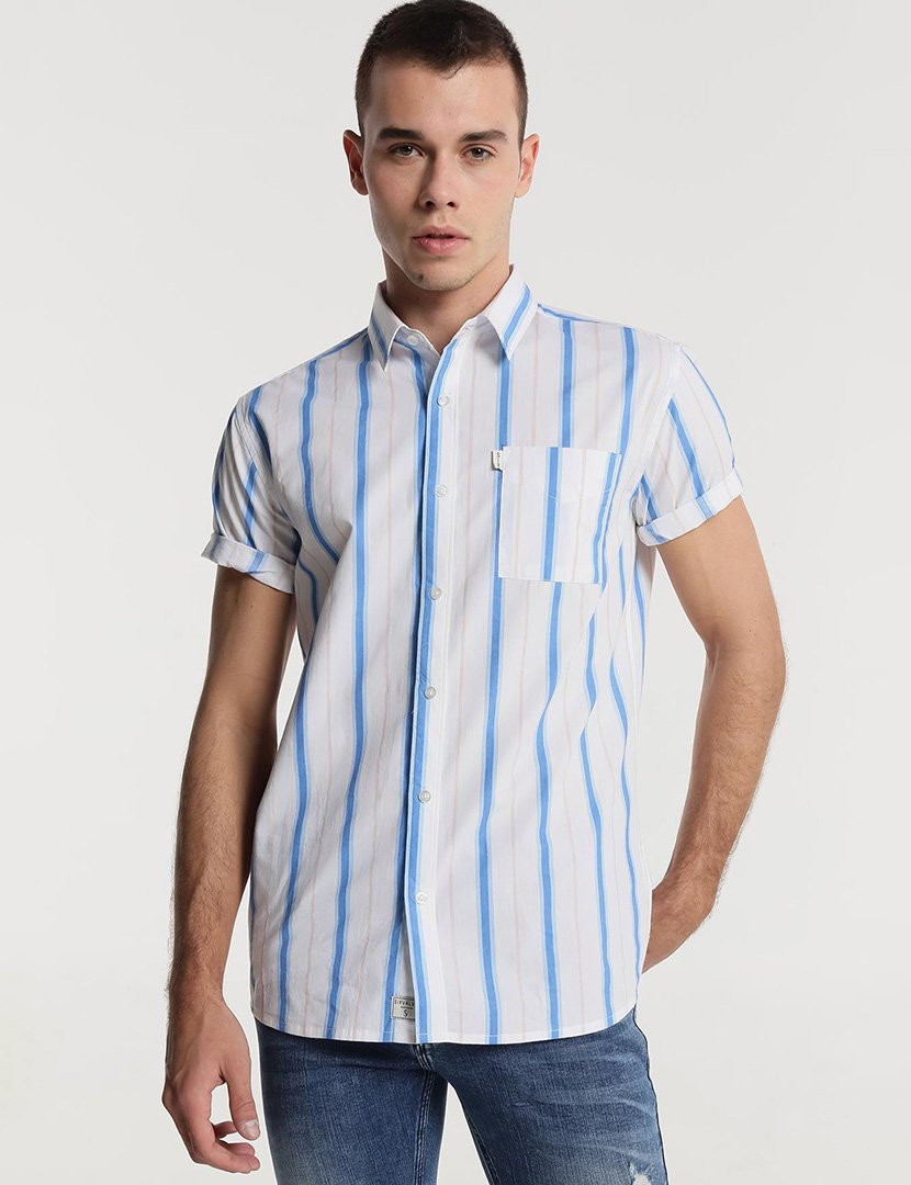 Camisa Manga Curta Homem Estampado Multicolorido