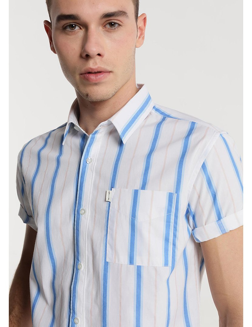 Camisa Manga Curta Homem Estampado Multicolorido