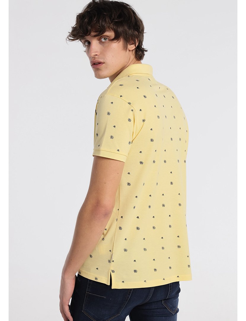 Pólo Manga Curta Homem Amarelo