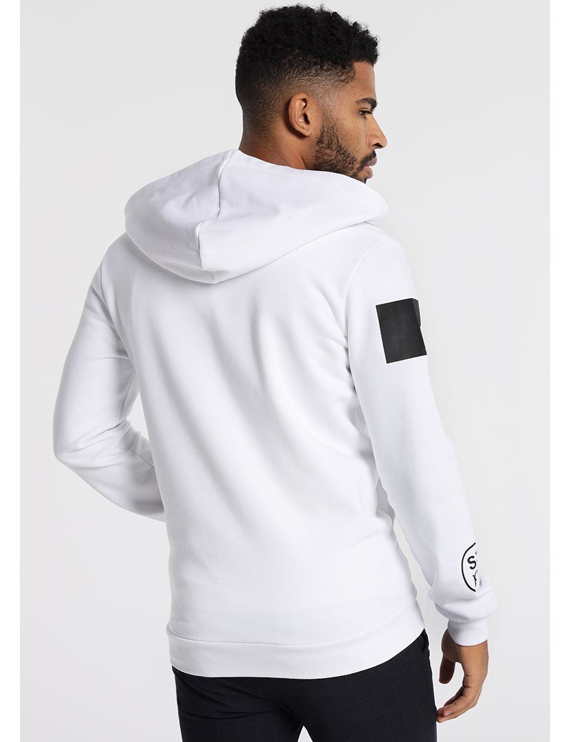 Sweatshirt com Capuz Homem Branco