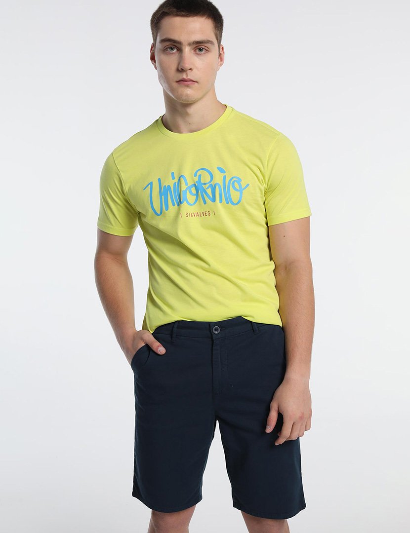 T-Shirt Homem Amarelo