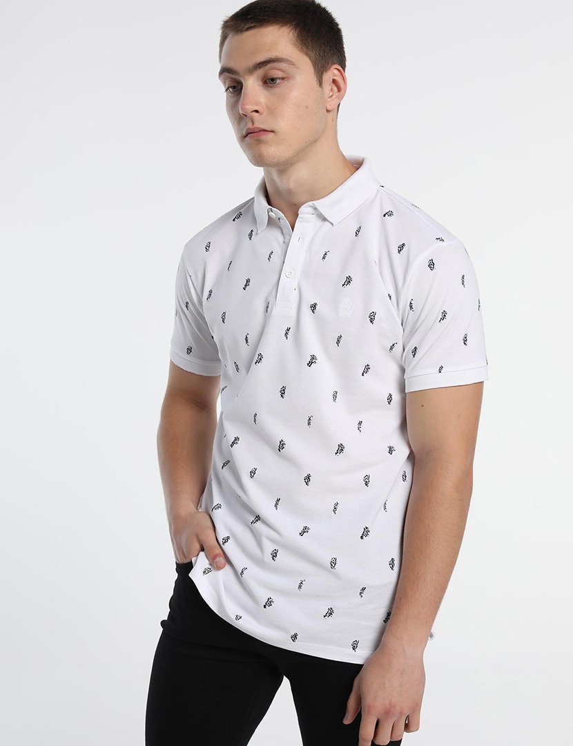 Pólo Manga Curta Homem Branco