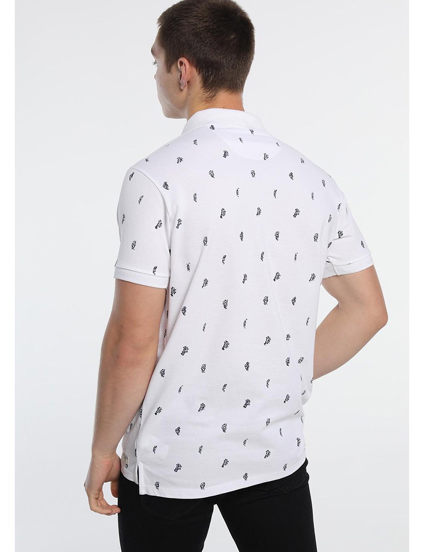 Pólo Manga Curta Homem Branco