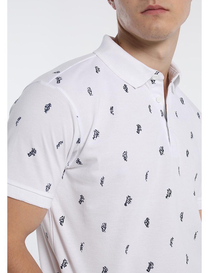 Pólo Manga Curta Homem Branco