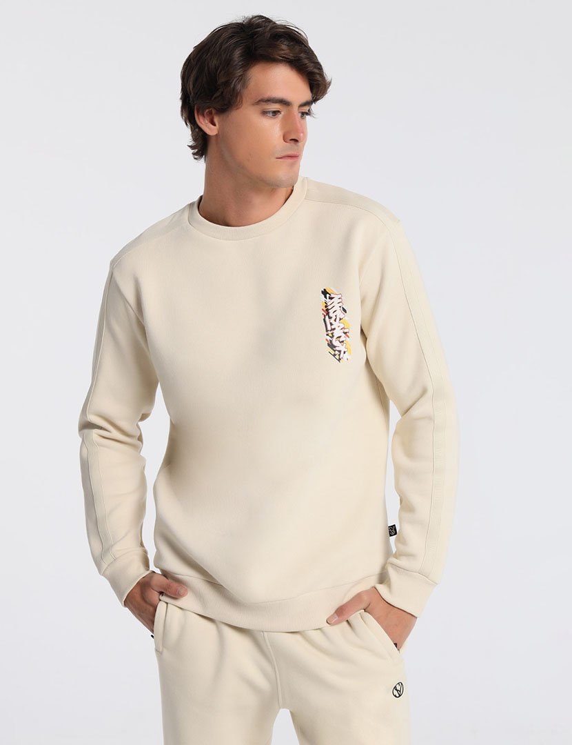 Sweatshirt Homem Bege