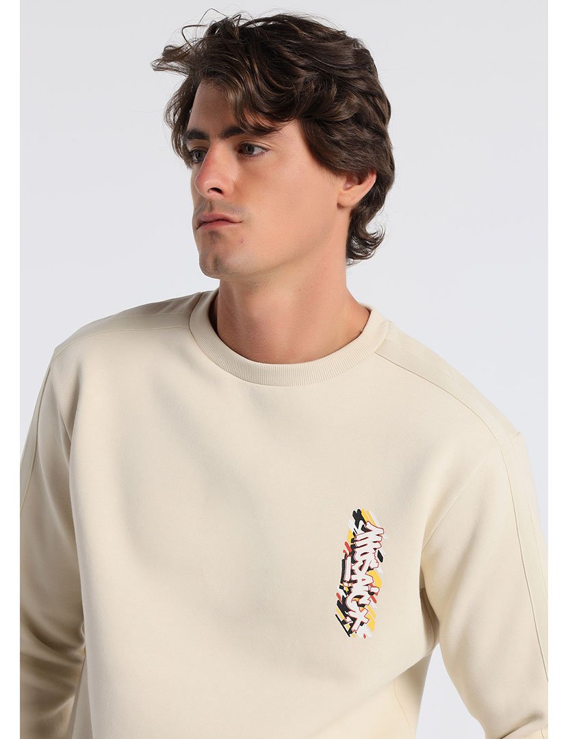 Sweatshirt Homem Bege
