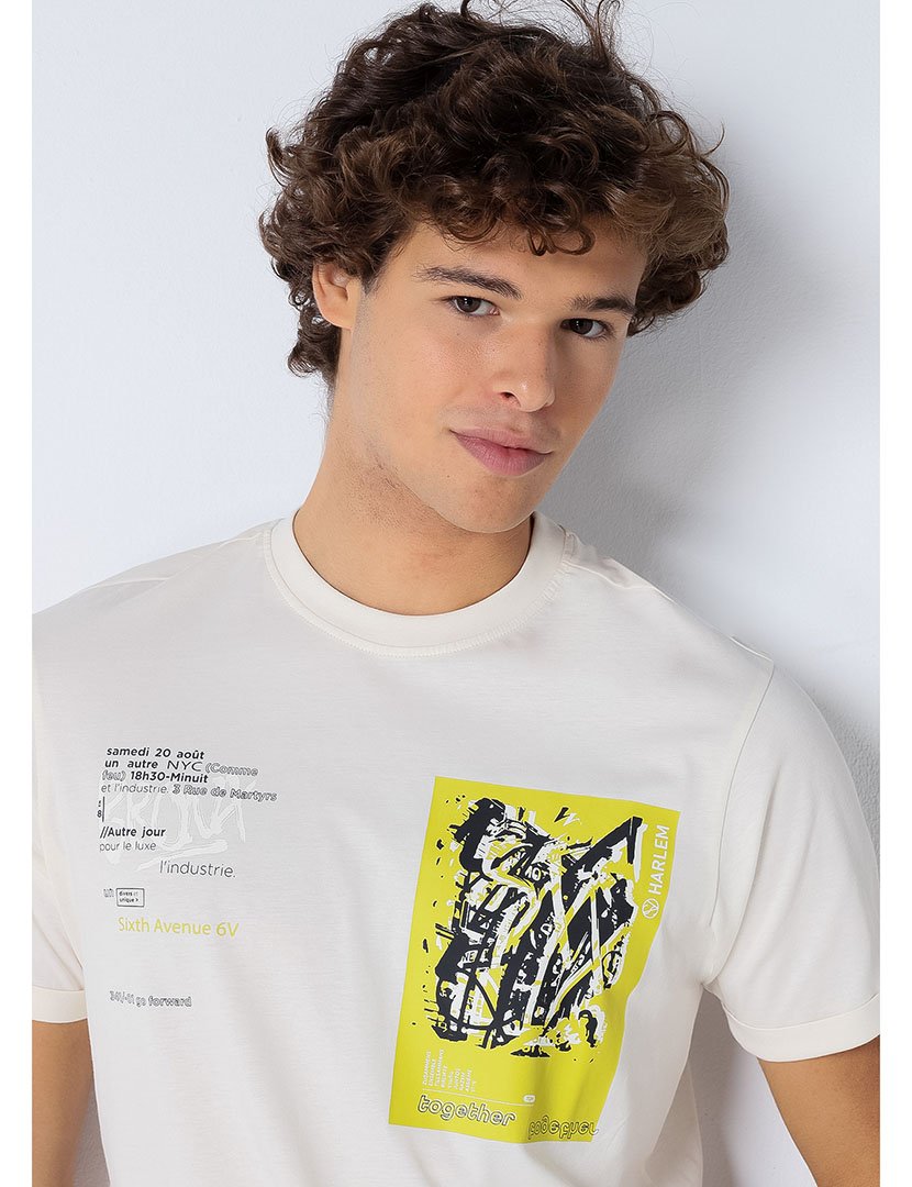 T-Shirt Homem Bege