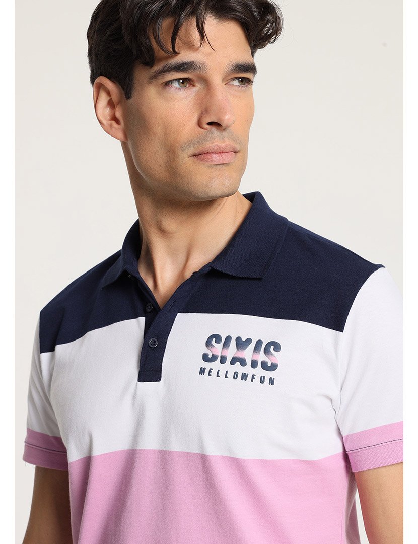 Pólo Manga Curta Homem Azul