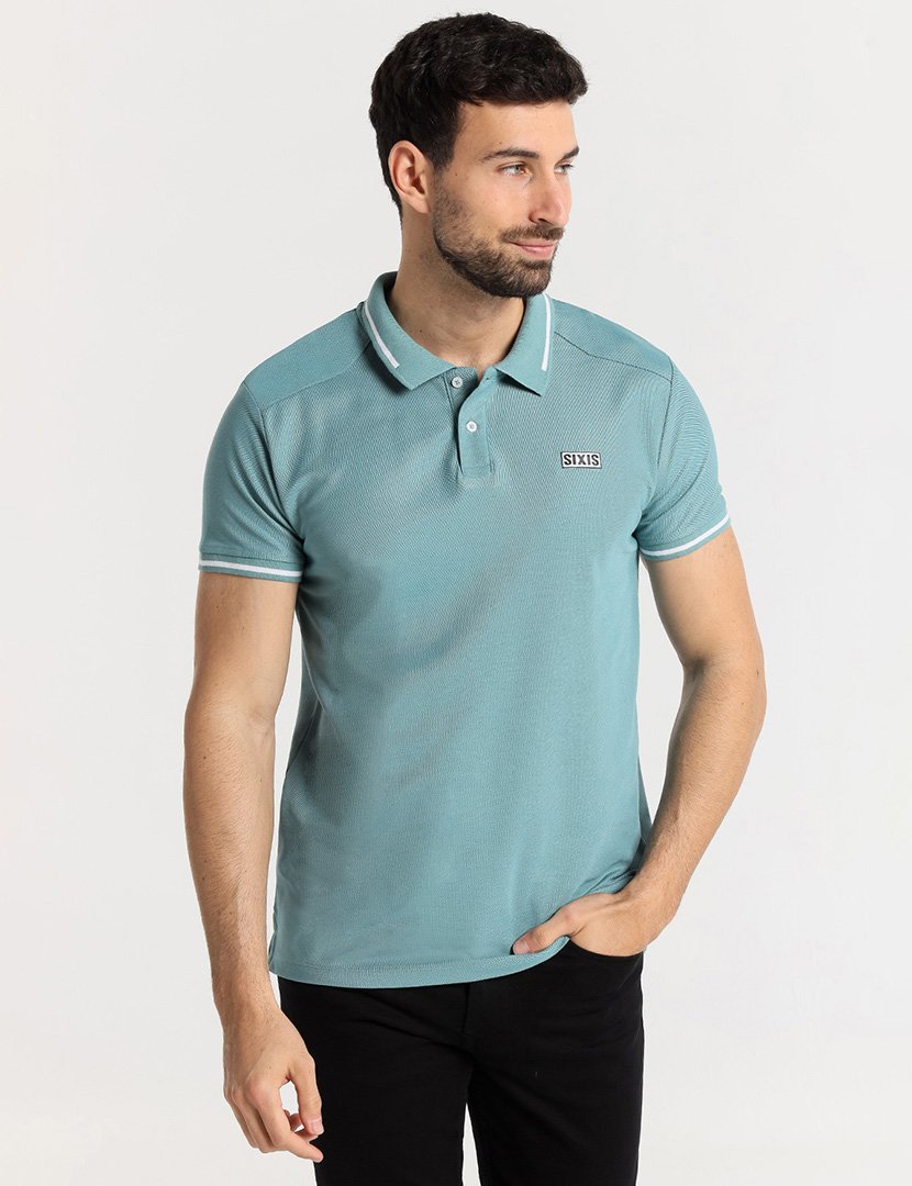 Pólo Manga Curta Homem Verde