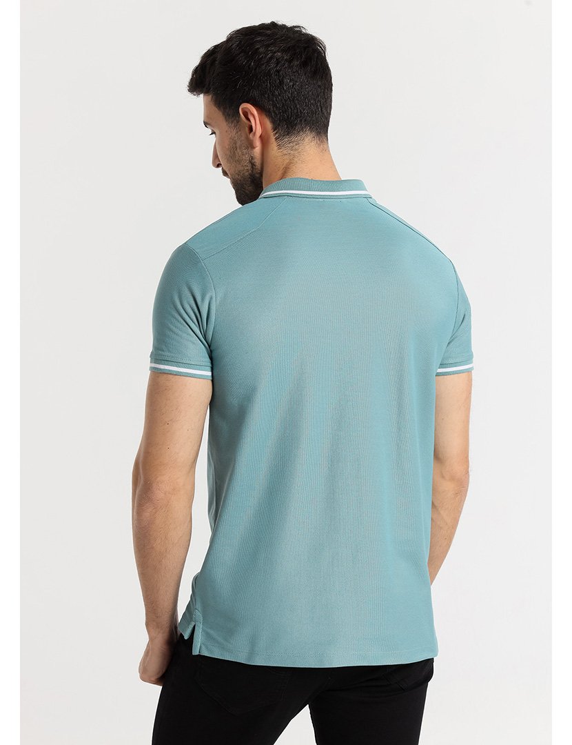 Pólo Manga Curta Homem Verde