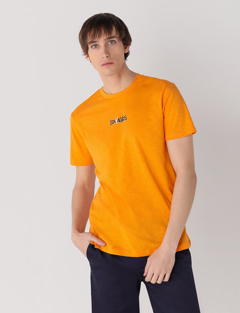 T-Shirt Homem Laranja