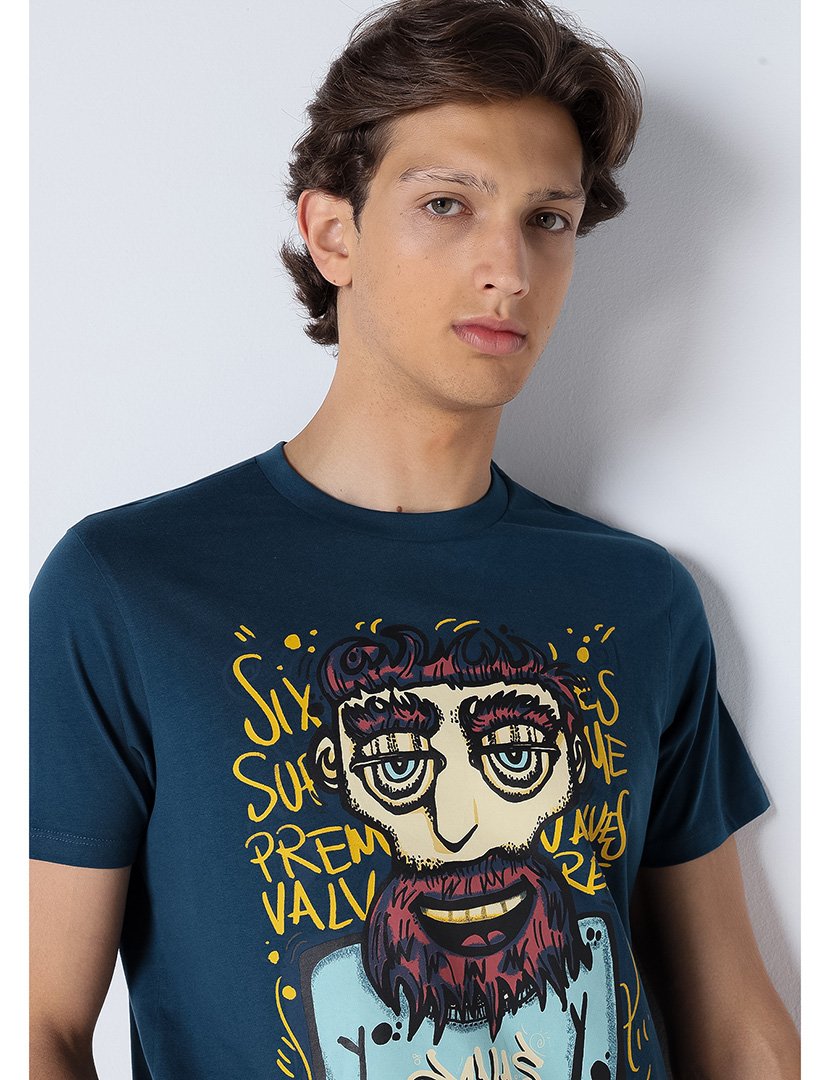 T-Shirt Homem Azul