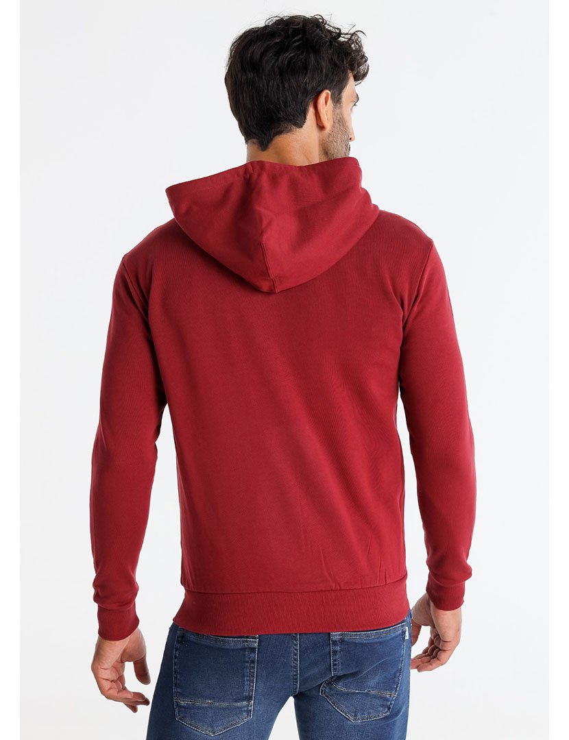 Casaco com Capuz Homem Vermelho