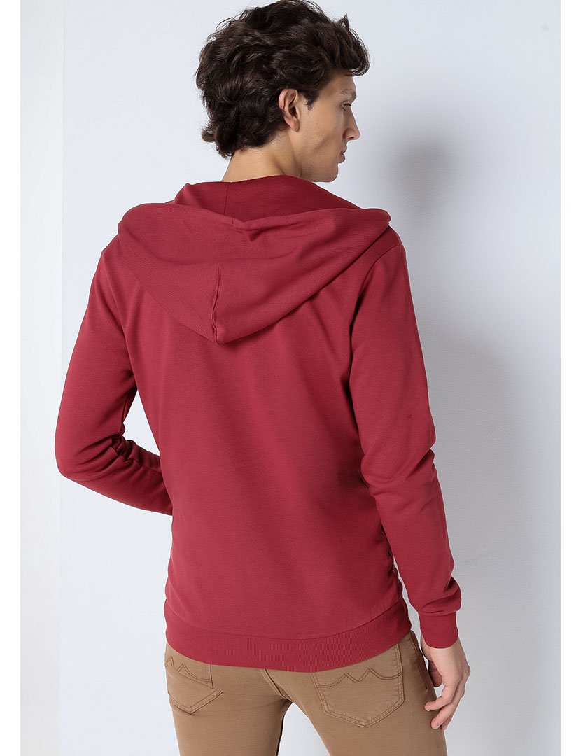 Casaco com Capuz Homem Vermelho