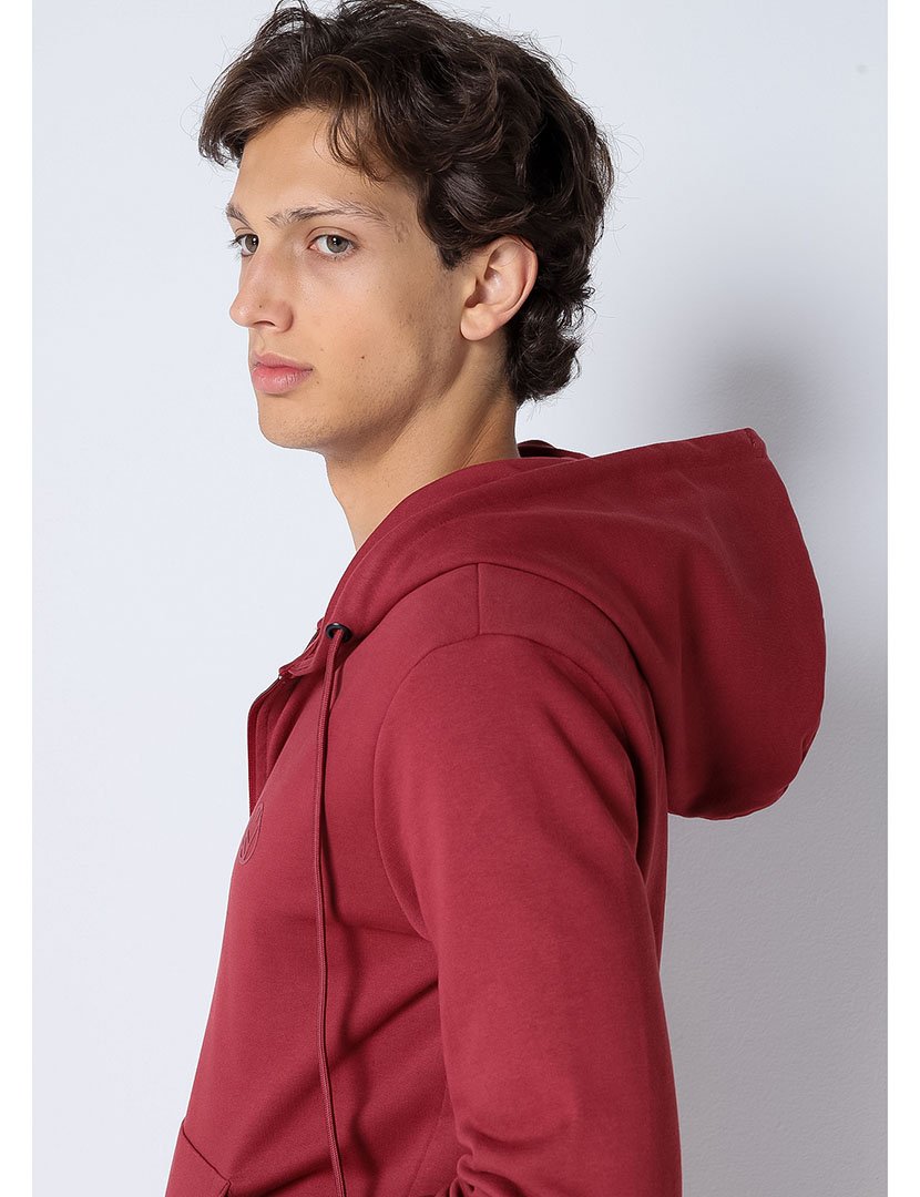 Casaco com Capuz Homem Vermelho