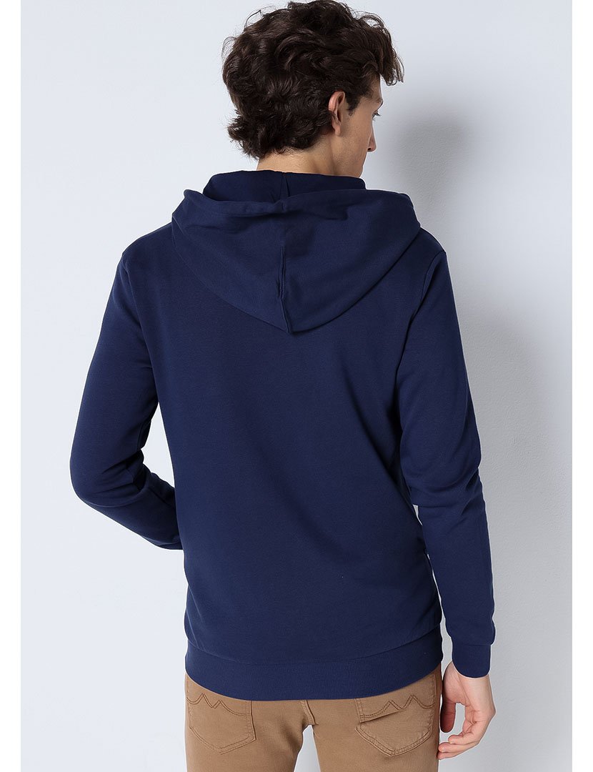 Casaco com Capuz Homem Azul