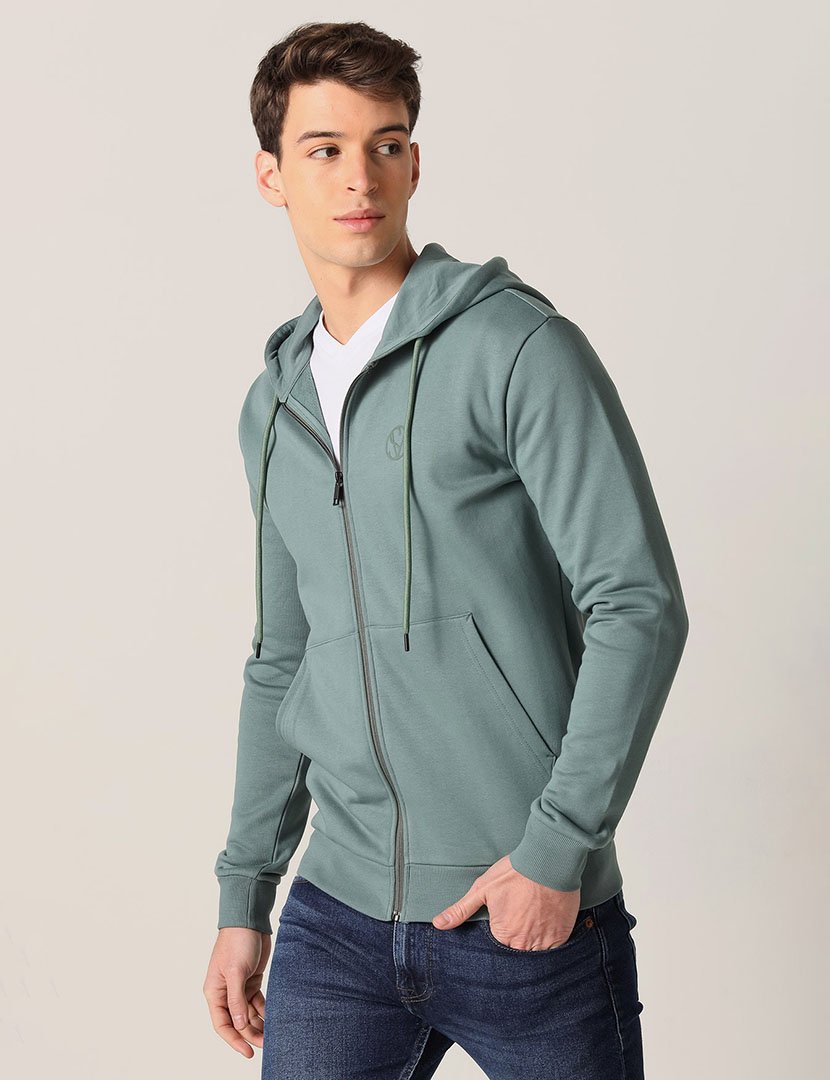 Casaco com Capuz Homem Verde