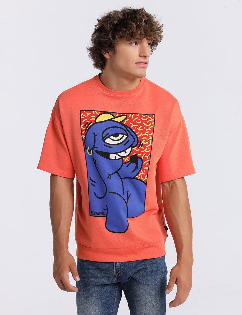 T-Shirt Homem Laranja