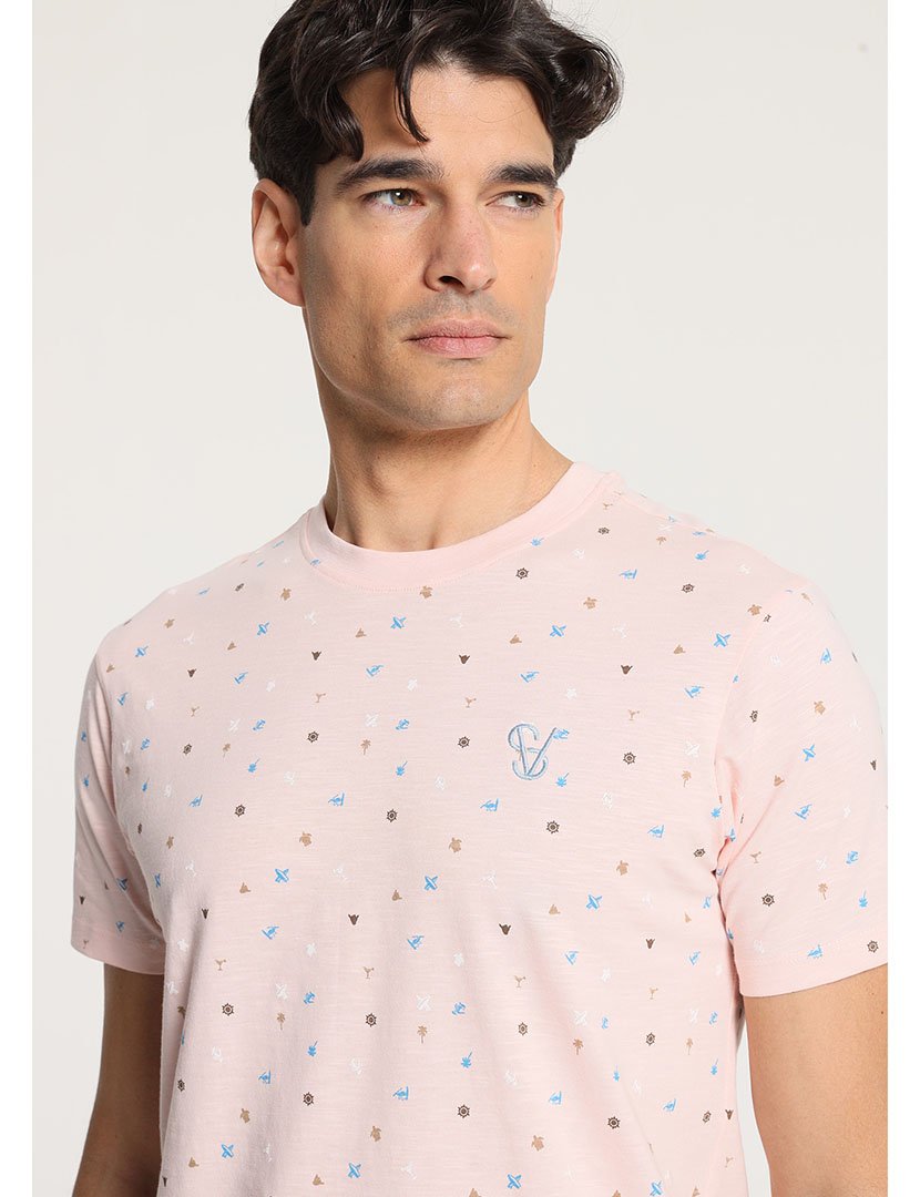 T-Shirt Homem Rosa