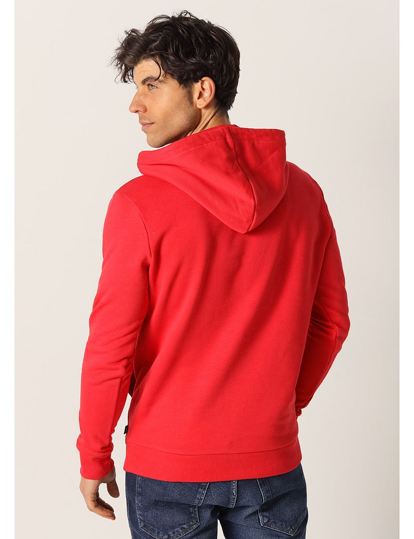 Sweatshirt com Capuz Homem Vermelho