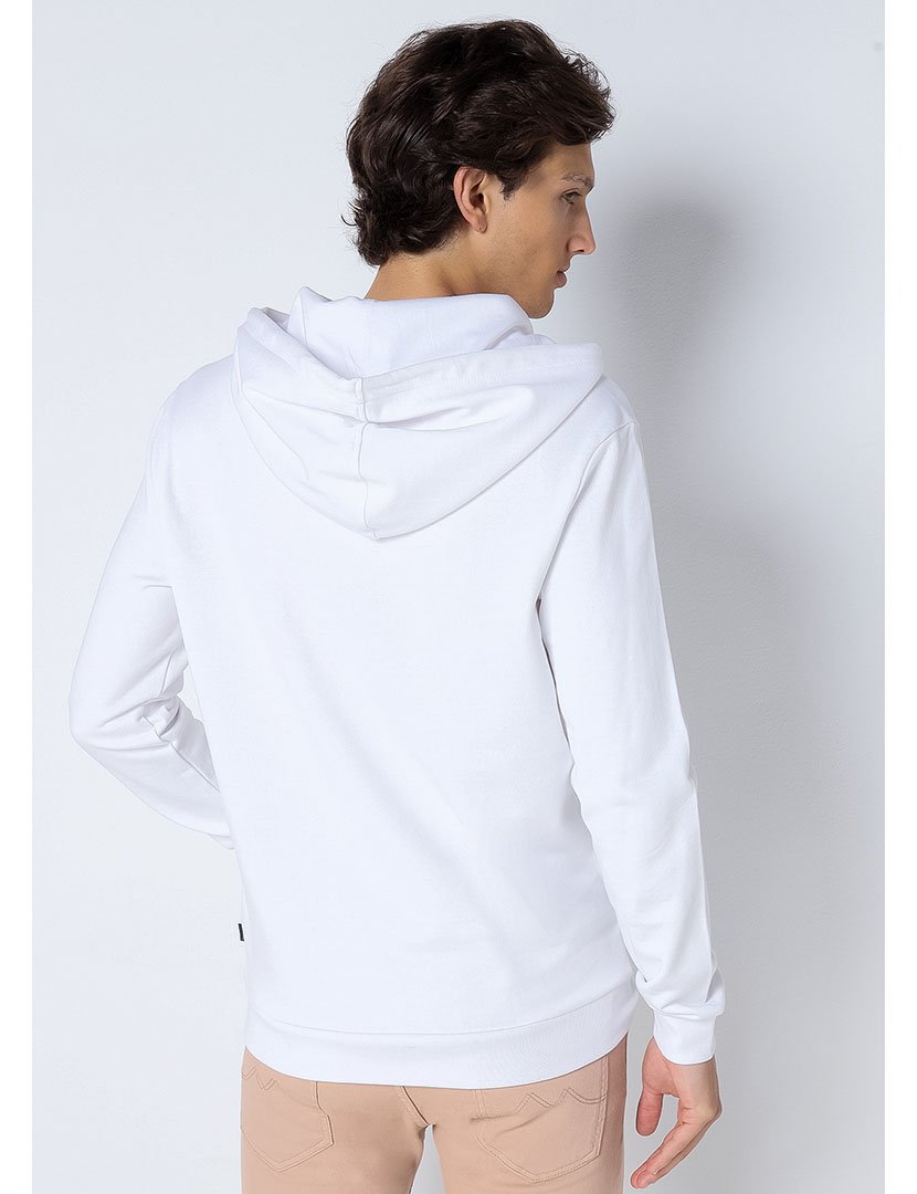 Sweatshirt com Capuz Homem Branco