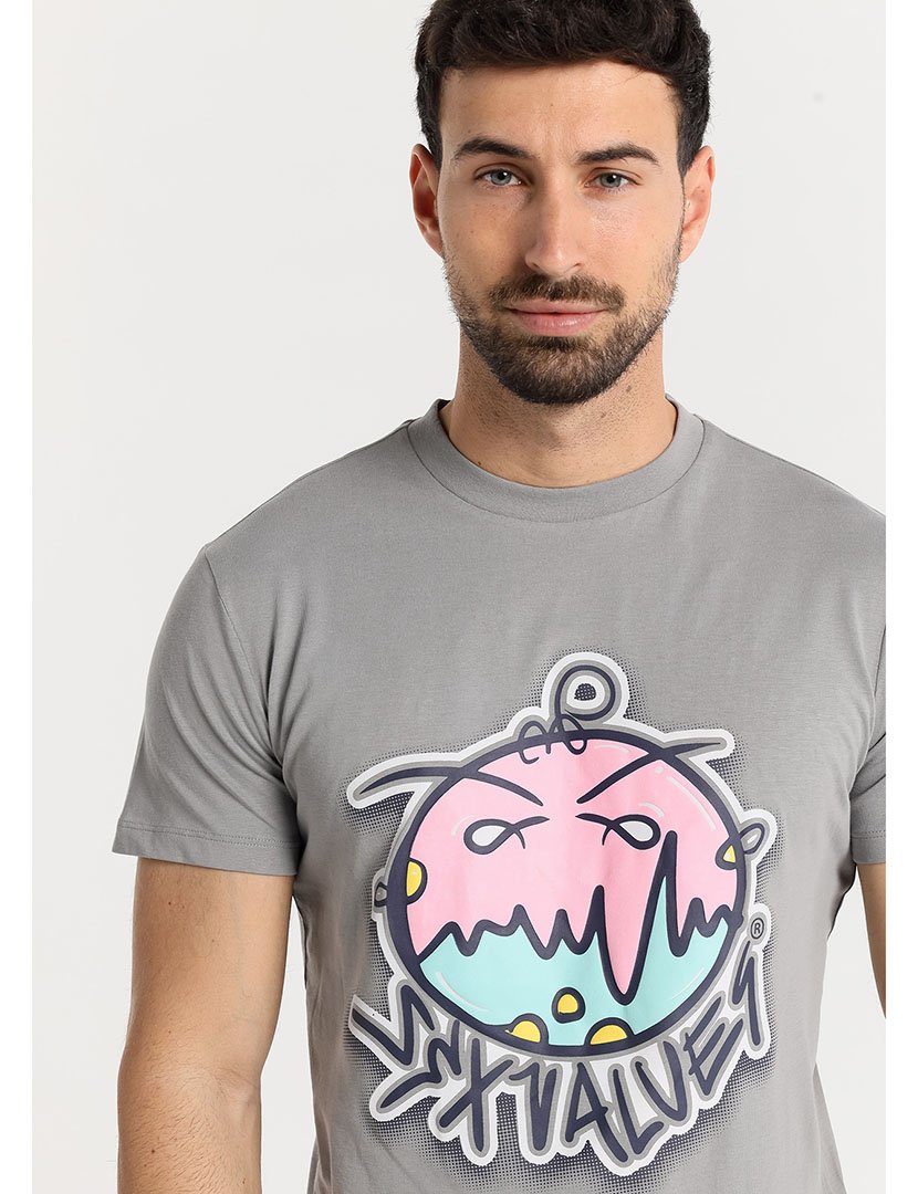 T-Shirt Homem Cinzento