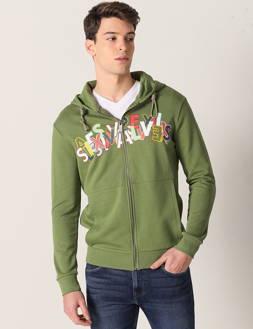 Casaco com Capuz Homem Verde