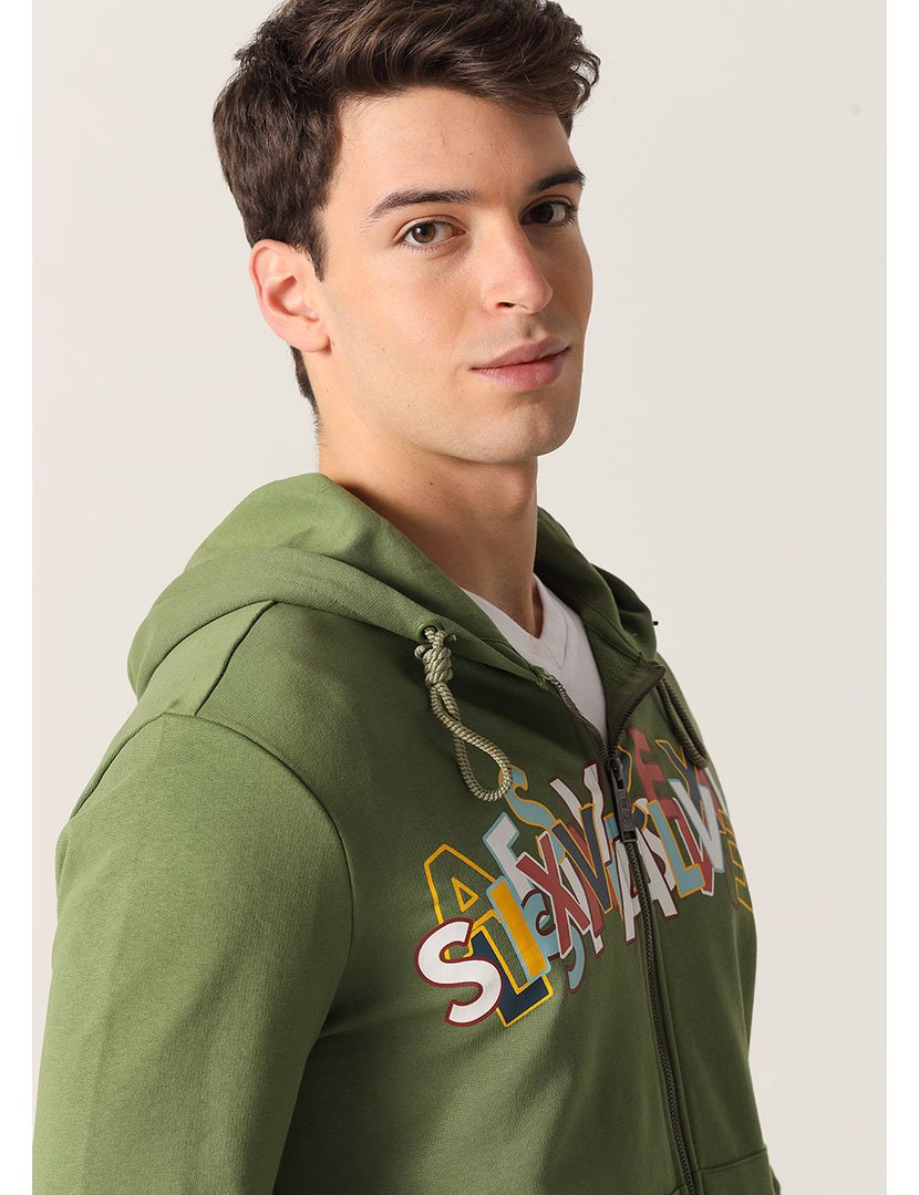 Casaco com Capuz Homem Verde