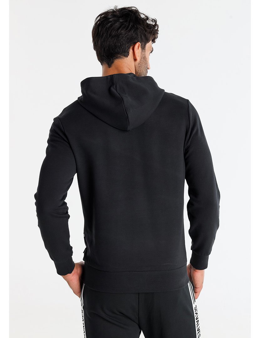 Sweatshirt com Capuz Homem Preto