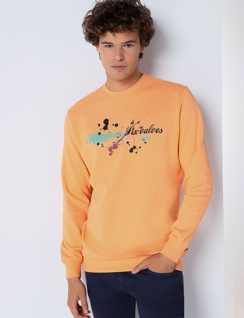 Sweatshirt Homem Laranja