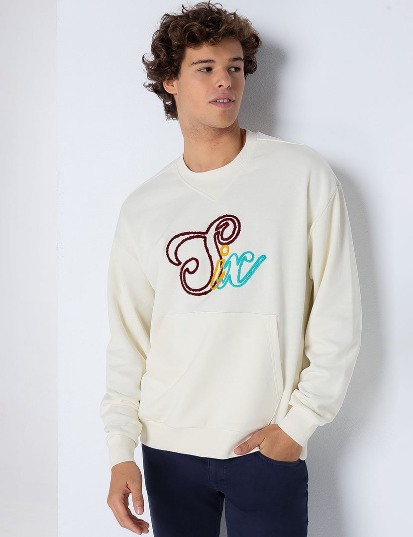 Sweatshirt Homem Bege