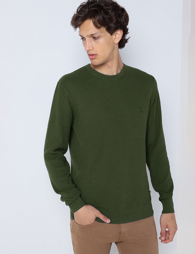 Men's Green Knit Sweater