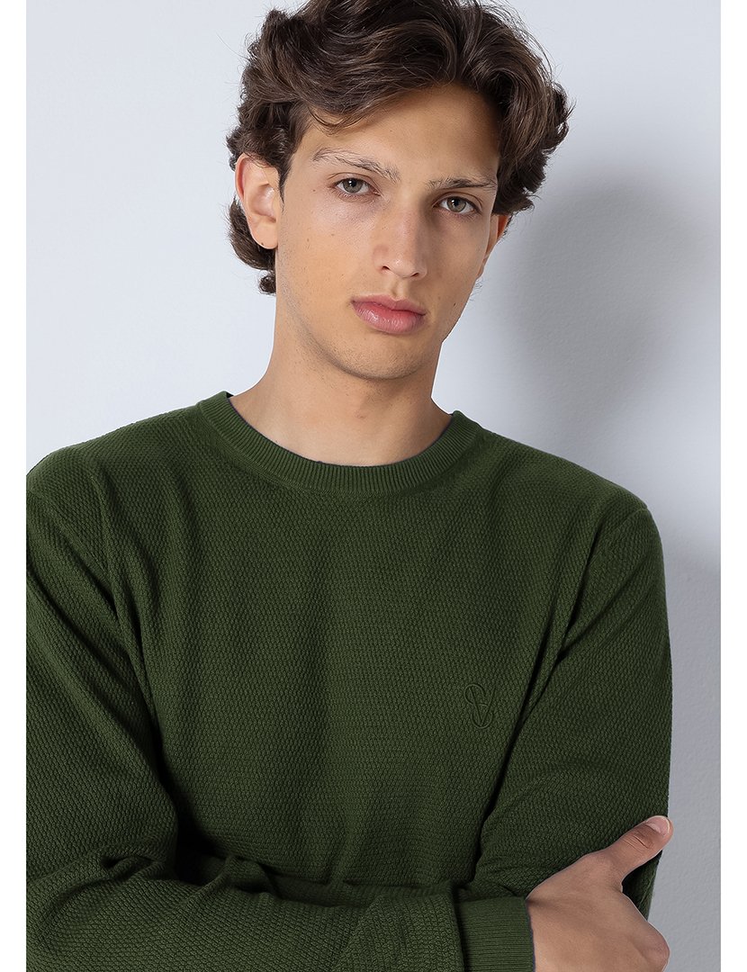 Men's Green Knit Sweater