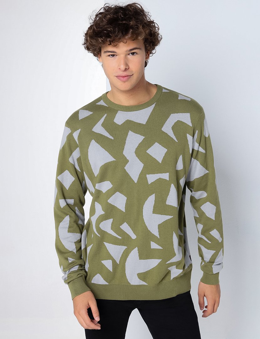 Camisola de Malha Homem Verde