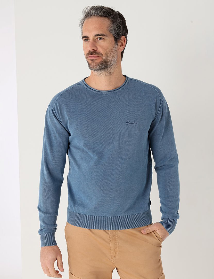 Camisola de Malha Homem Azul