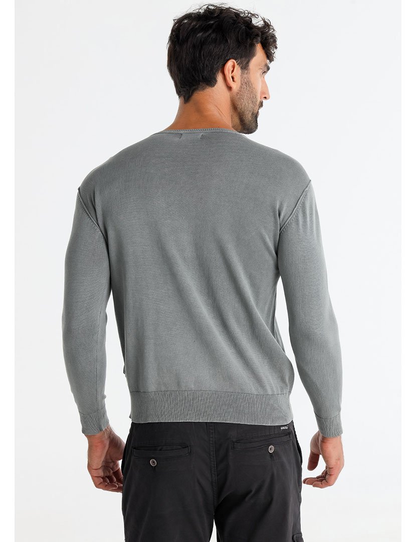 Camisola de Malha Homem Cinzento
