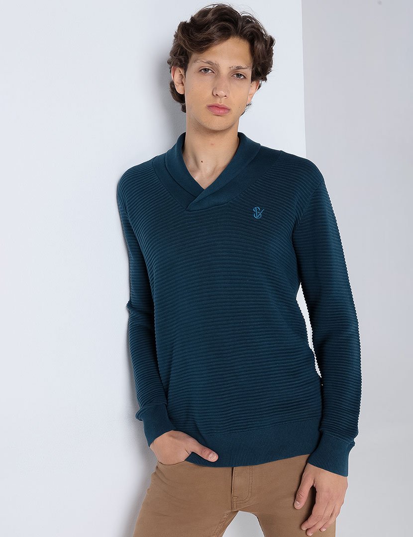 Camisola de Malha Homem Azul