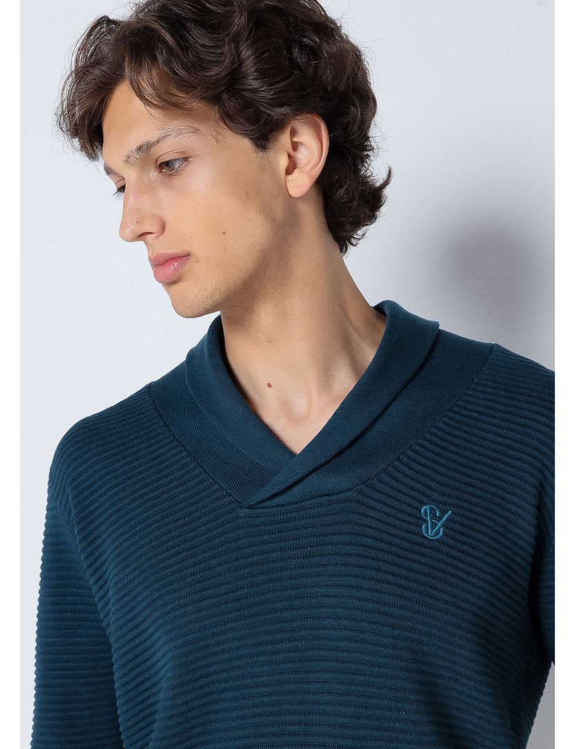 Camisola de Malha Homem Azul