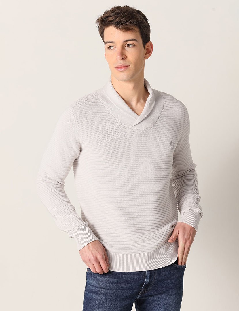 Camisola de Malha Homem Cinzento