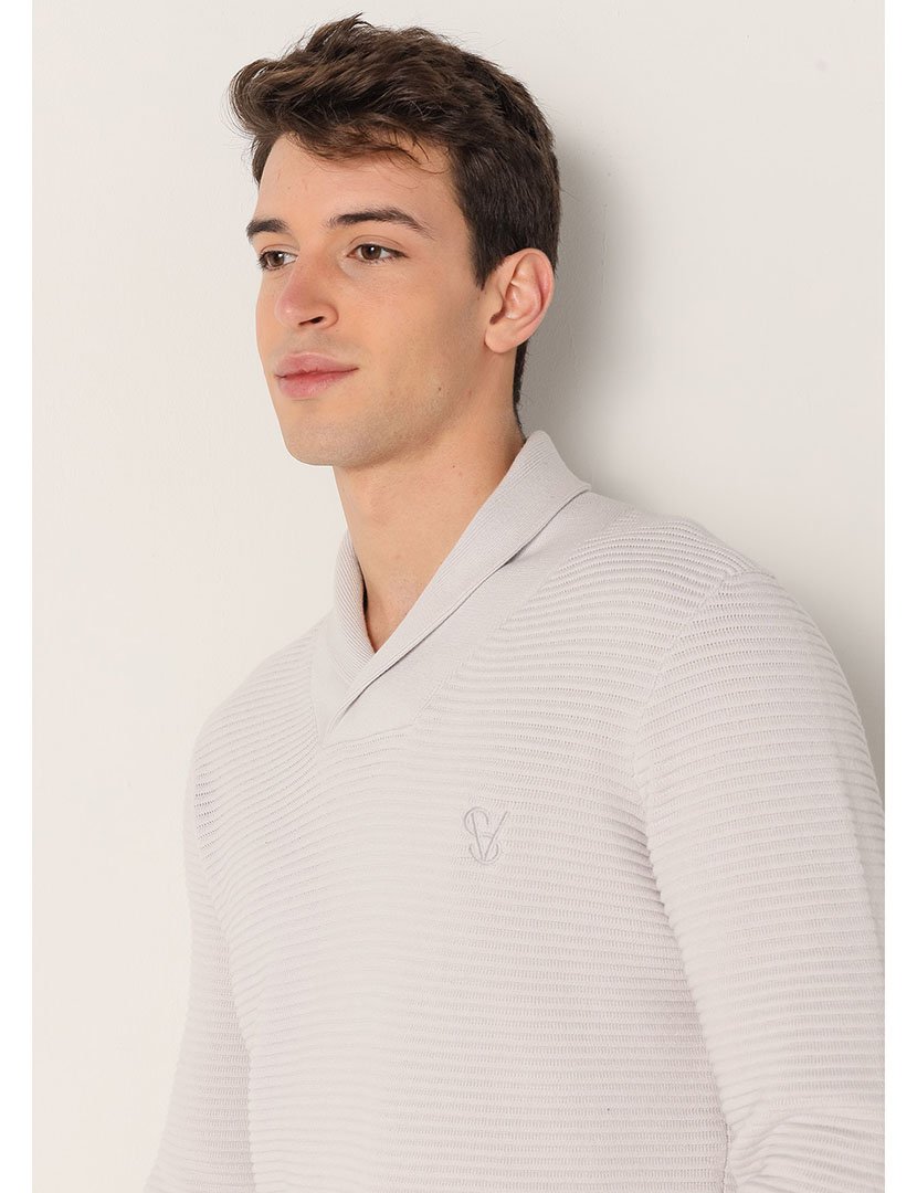 Camisola de Malha Homem Cinzento