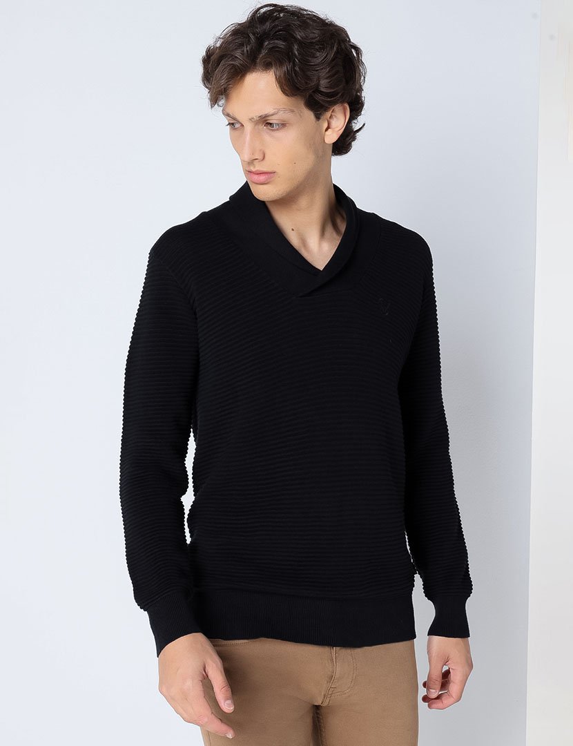 Camisola de Malha Homem Preto