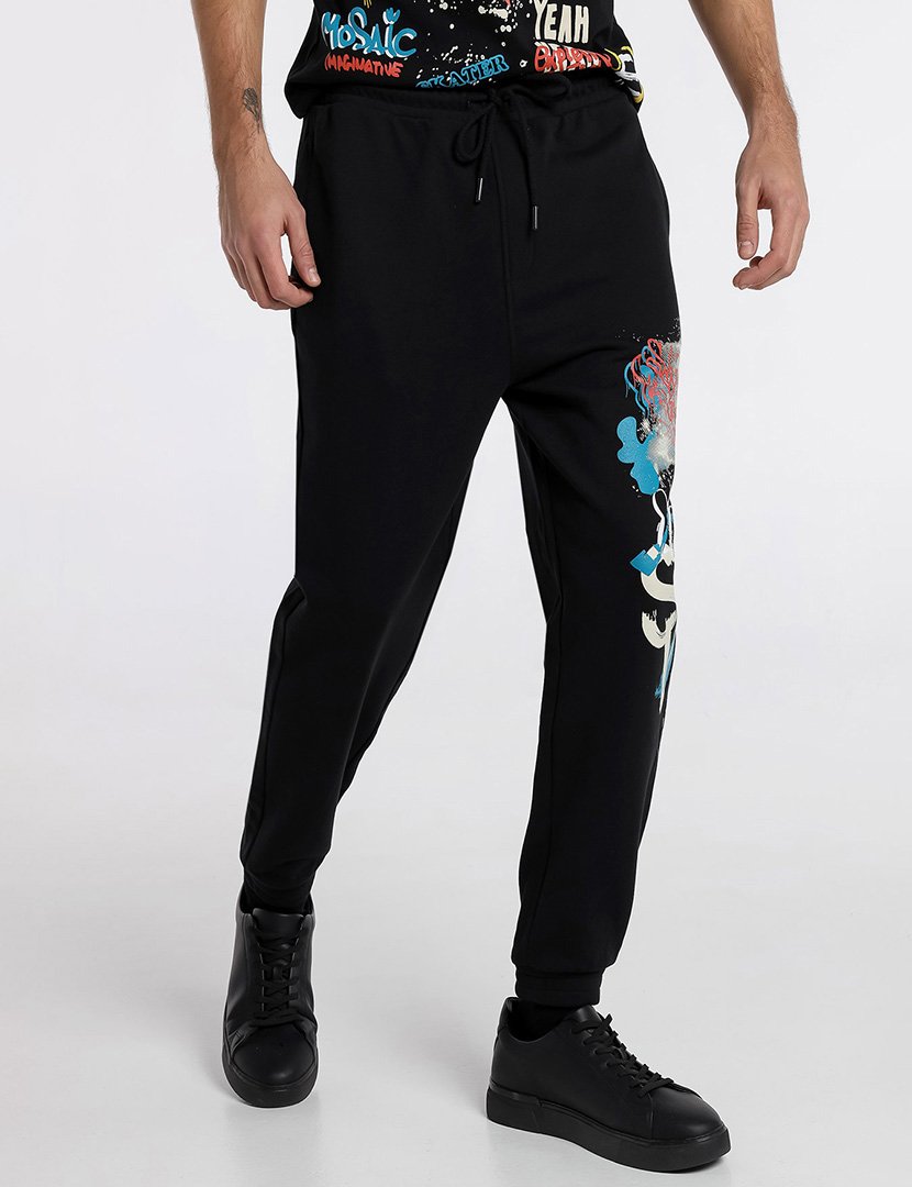 Calças Fato Treino Homem Preto