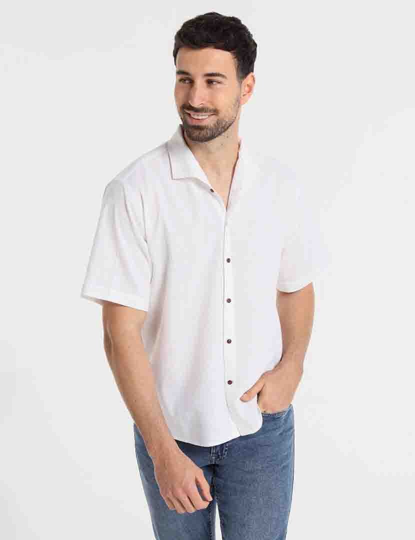 Camisa Manga Curta Homem Branco